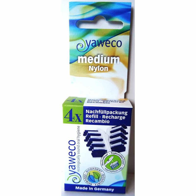 Navul-borstelkoppen nylon, medium van Yaweco, 1 x 4 stk